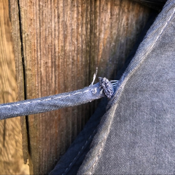 Boho denim flowy eyelet top - Picture 9 of 10